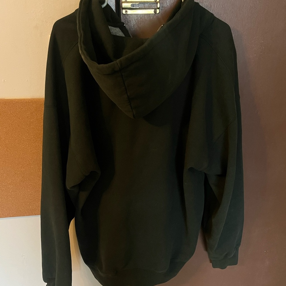 Women’s Brandy Olive Zip-Up Oversized Hoodie - Picture 3 of 4